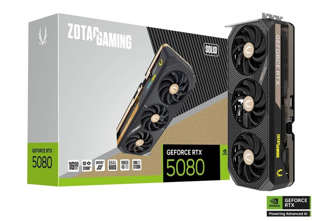 ZOTAC GAMING GEFORCE RTX 5080 SOLID 16GB GDDR7