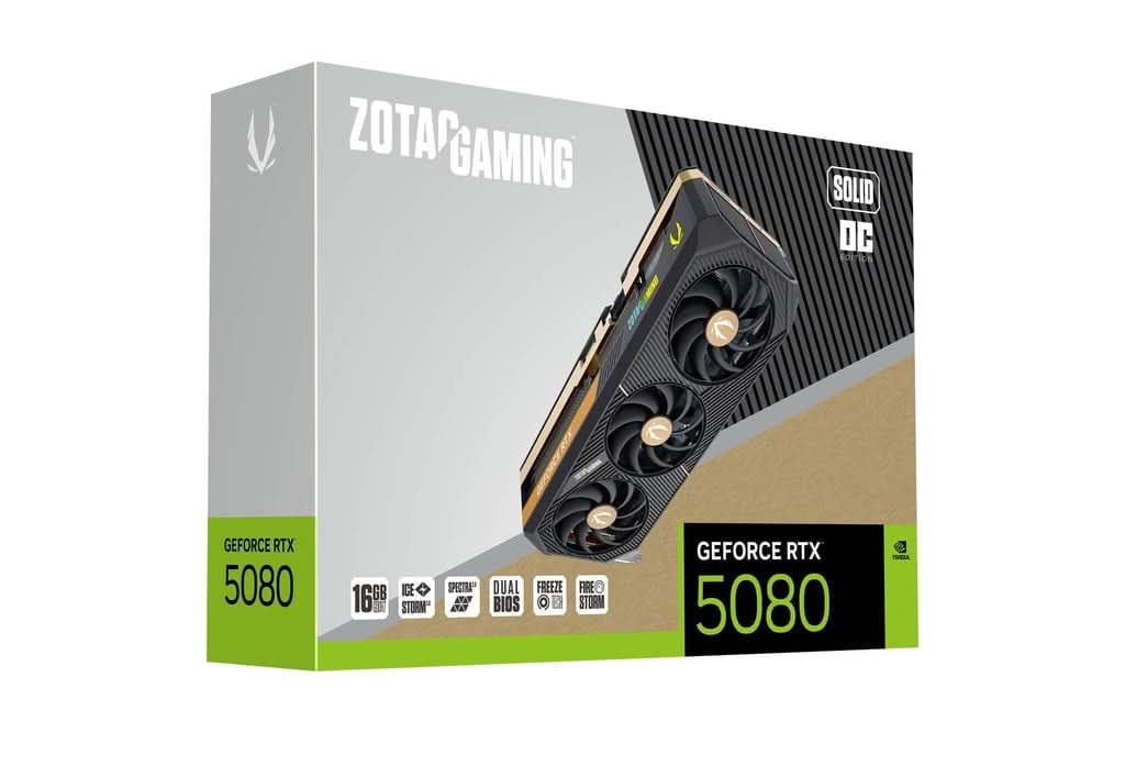 ZOTAC GAMING GEFORCE RTX 5080 SOLID OC 16GB GDDR7