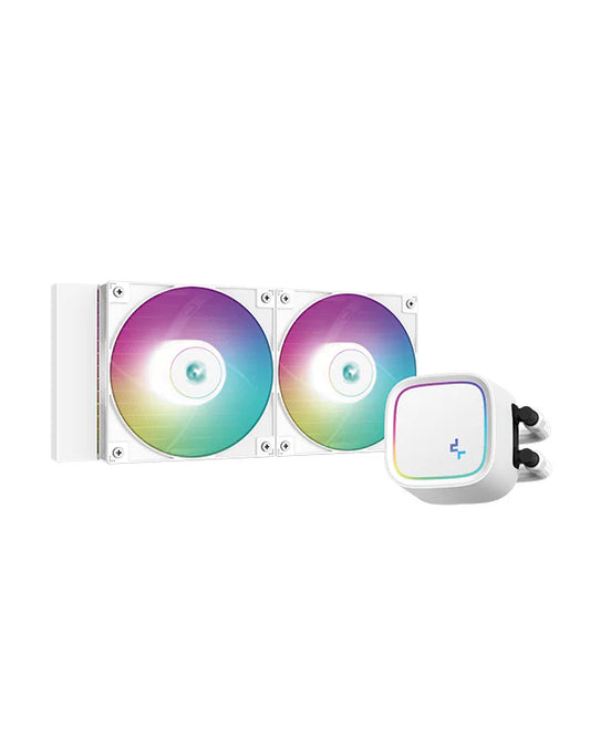 DEEPCOOL GAMMAXX LE520 ARGB 240MM CPU LIQUID COOLER WHITE