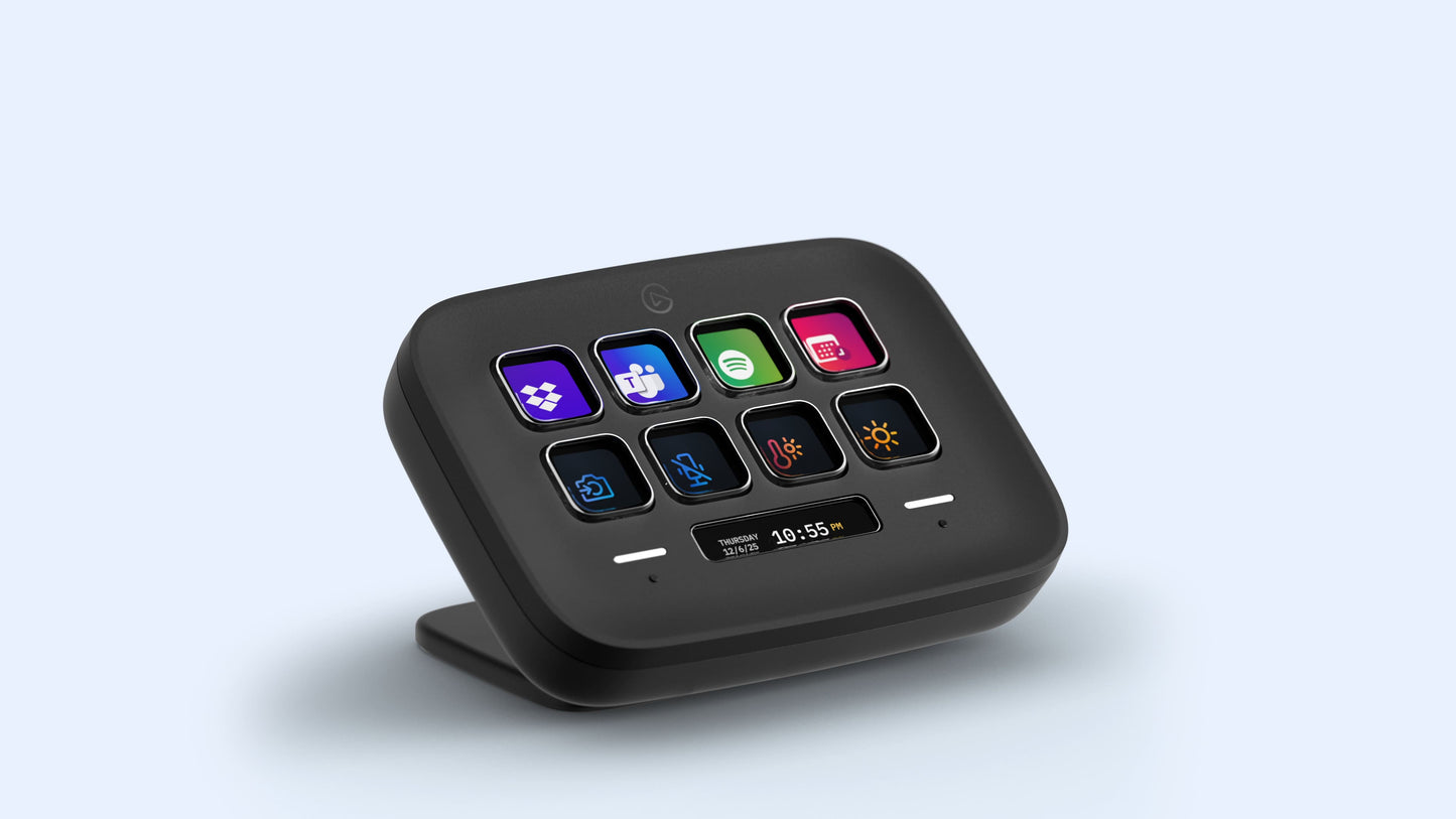 ELGATO STREAM DECK NEO USB PRODUCTIVITY CONTROLLER, 8 CUSTOMIZABLE KEYS 10GBJ9911 BLACK