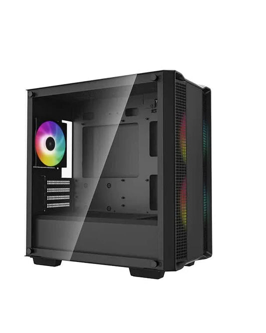 DEEPCOOL CC360 ARGB MICRO-ATX GAMING CASE WITH 3 ARGB PRE- INSTALLED FANS MID TOWER CABINET (BLACK)