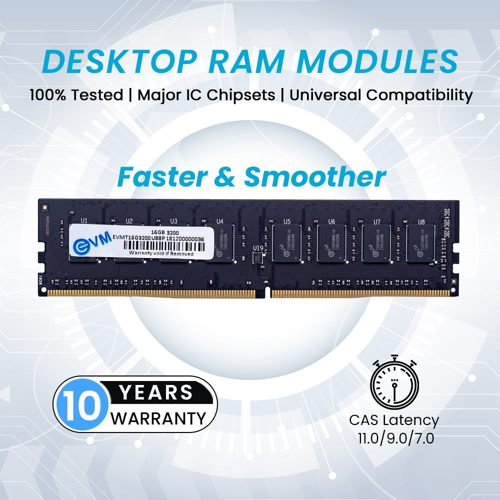 EVM 16GB DDR4 3200MHZ RAM EVMT16G3200U88P
