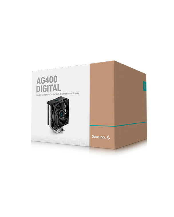DEEPCOOL AG400 DIGITAL 120MM ARGB BLACK CPU AIR COOLER (R-AG400-BKNDMN-G-1)