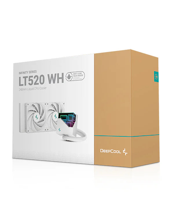 DEEPCOOL LT520 WH 240MM HIGH-PERFORMANCE LIQUID CPU COOLER - WHITE (R-LT520-WHAMNF-G-1)