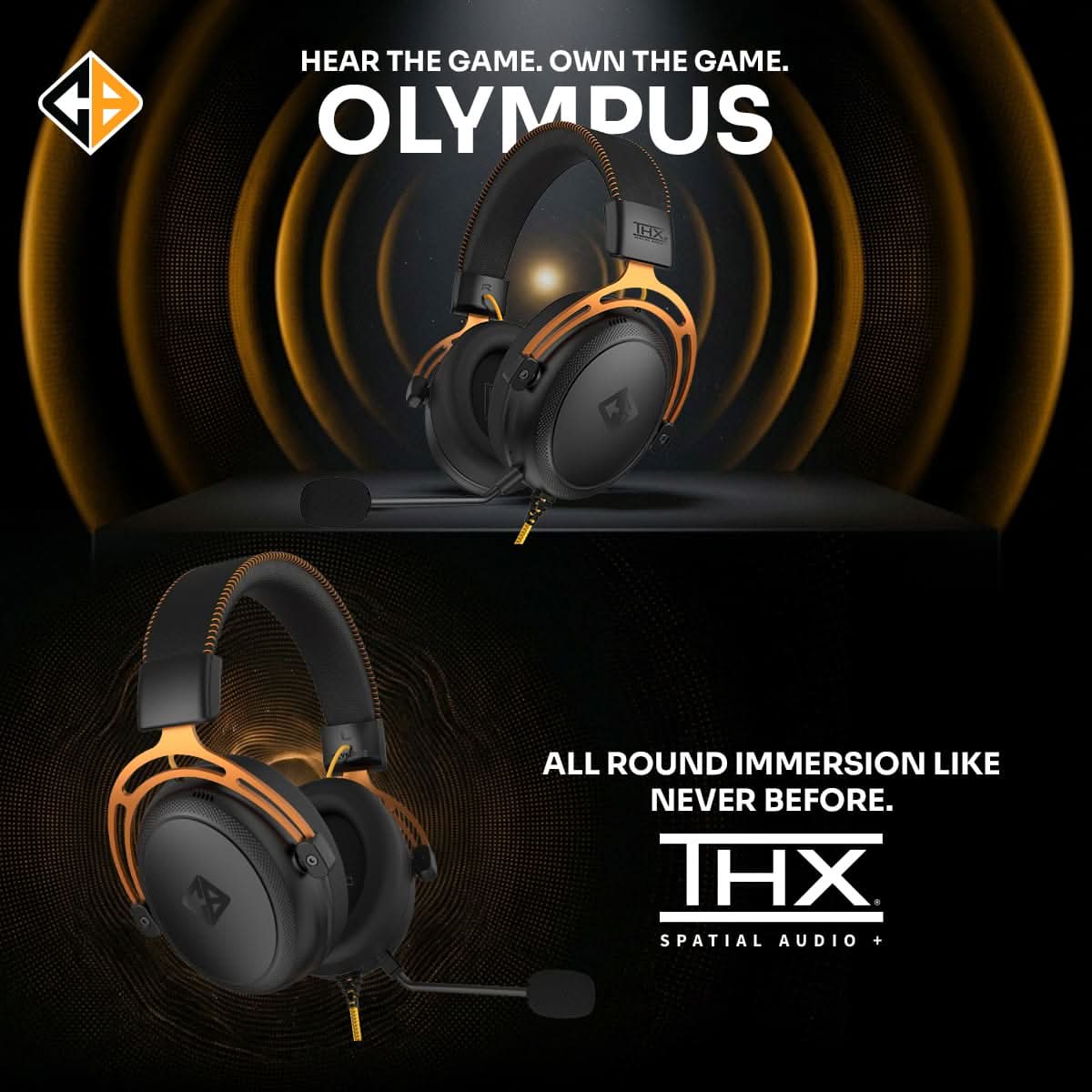 Cosmic Byte Olympus 7.1.4 Surround Wired Gaming Headset Black