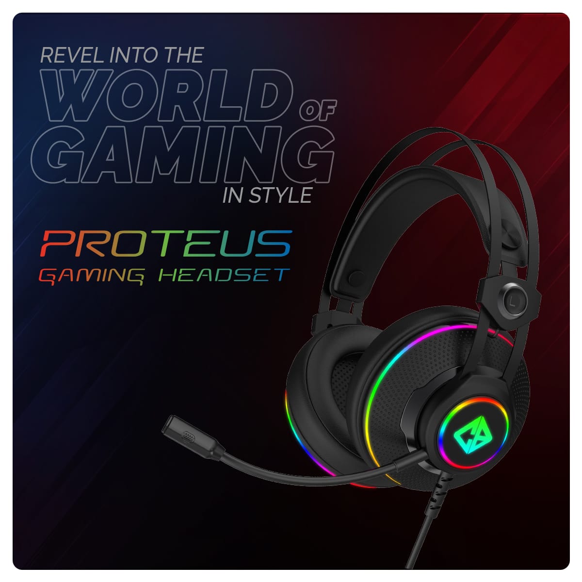 COSMIC BYTE PROTEUS (BLACK) GAMING HEADPHONE