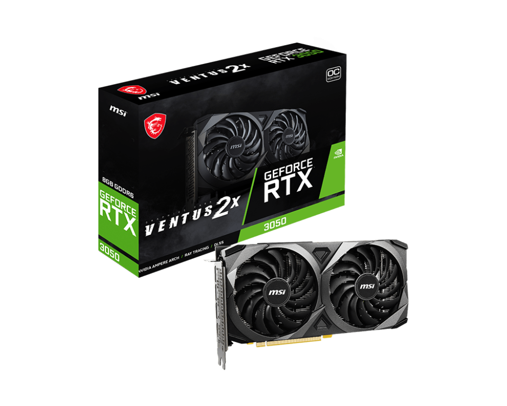 MSI GEFORCE RTX 3050 VENTUS 2X XS OC 8GB GRAPHIC CARD