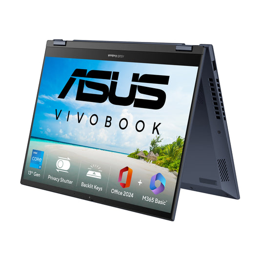 ASUS Vivobook S14 Flip, 2-in-1 Laptops,Intel Core i5-13420H (16GB/512GB/Intel UHD Graphics/14.0 inch WUXGA Tch/Windows 11 Home/Office Home 2024 + M365 Basic (1 Year Validity)*) TP3402VAO-LZ619WS
