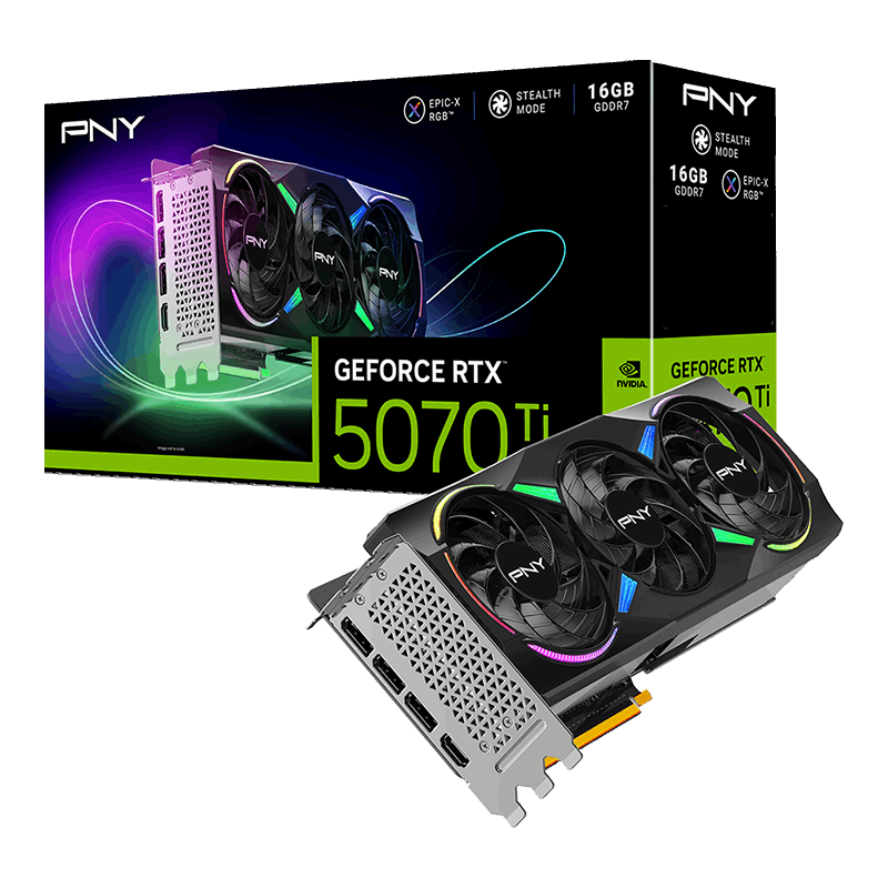 PNY GeForce RTX 5070 Ti 16GB GDDR7 ARGB Graphics Card