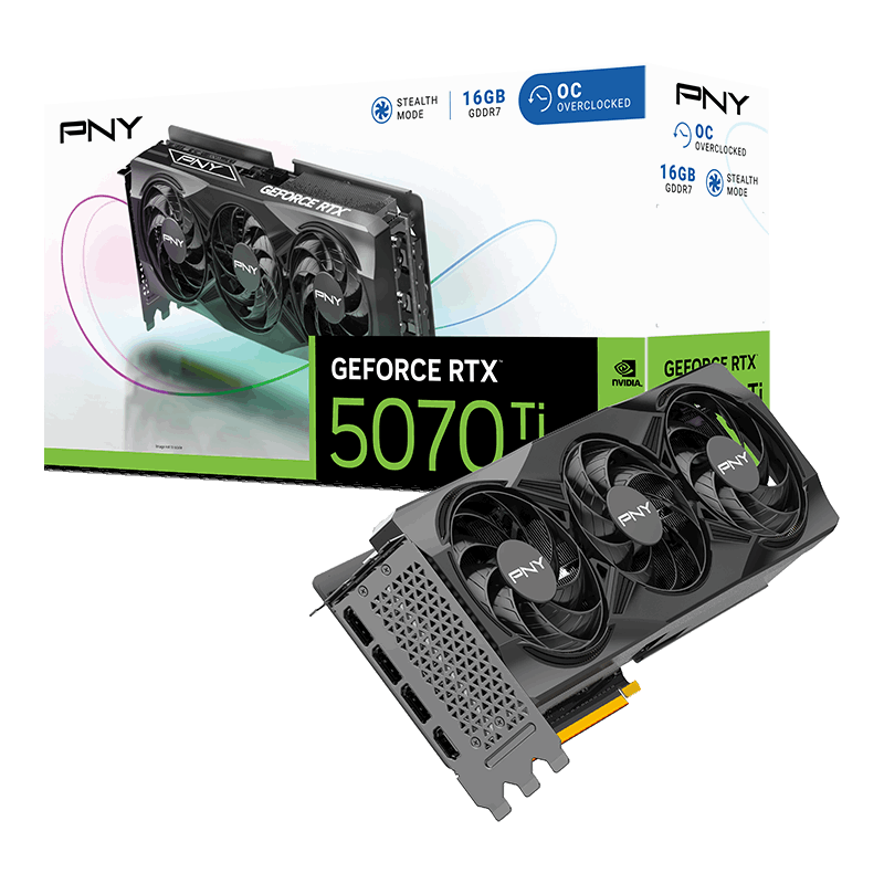 PNY GeForce RTX 5070 Ti OC 16GB GDDR7 Graphics Card