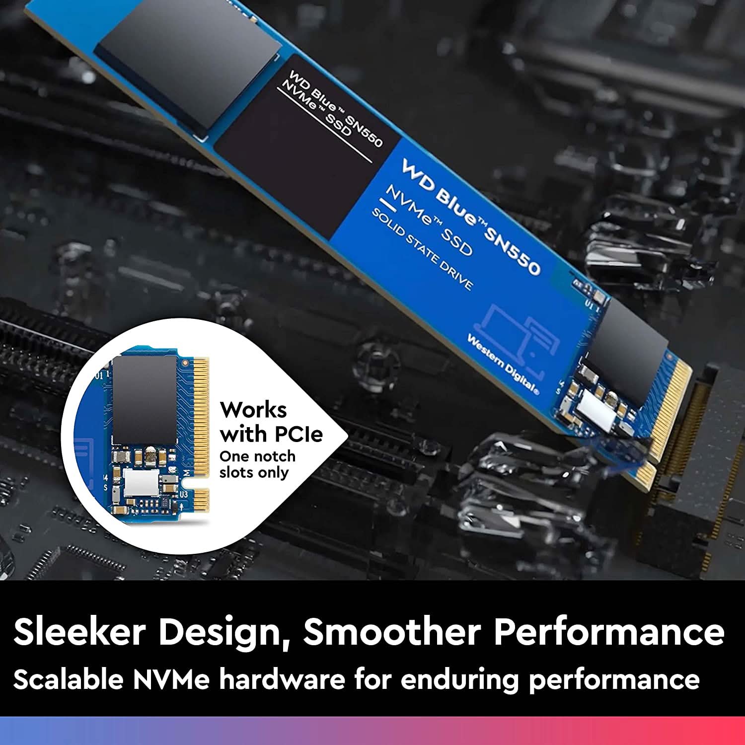 WESTERN DIGITAL 2TB BLUE SN550 NVME M.2 INTERNAL SSD