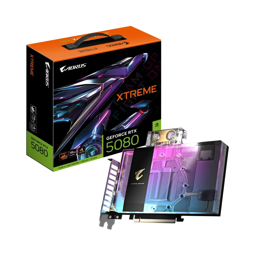 Gigabyte AORUS GeForce RTX 5080 Xtreme Waterforce WB 16GB GDDR7