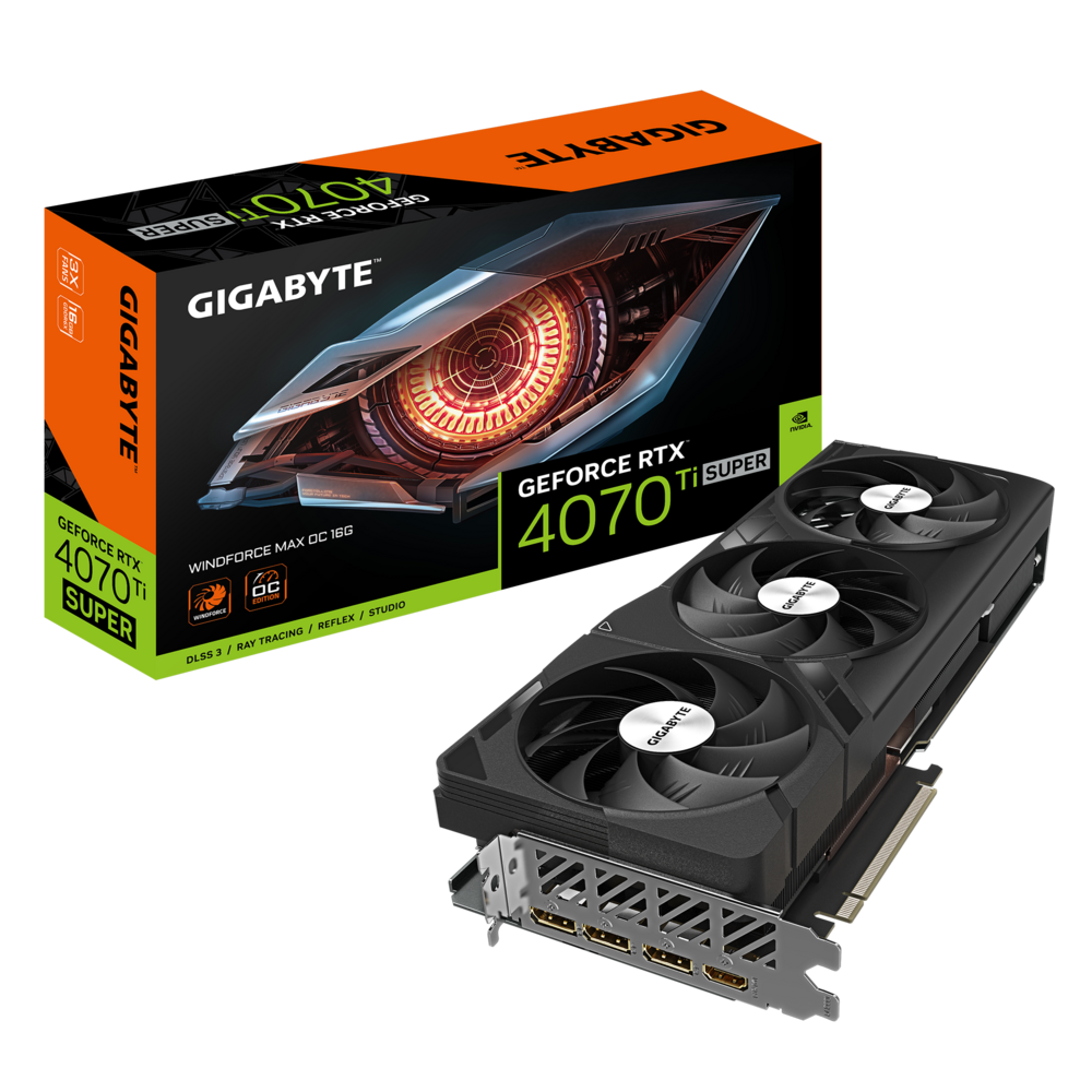 GIGABYTE GEFORCE RTX 4070 TI SUPER WINDFORCE OC 16GB GRAPHIC CARD