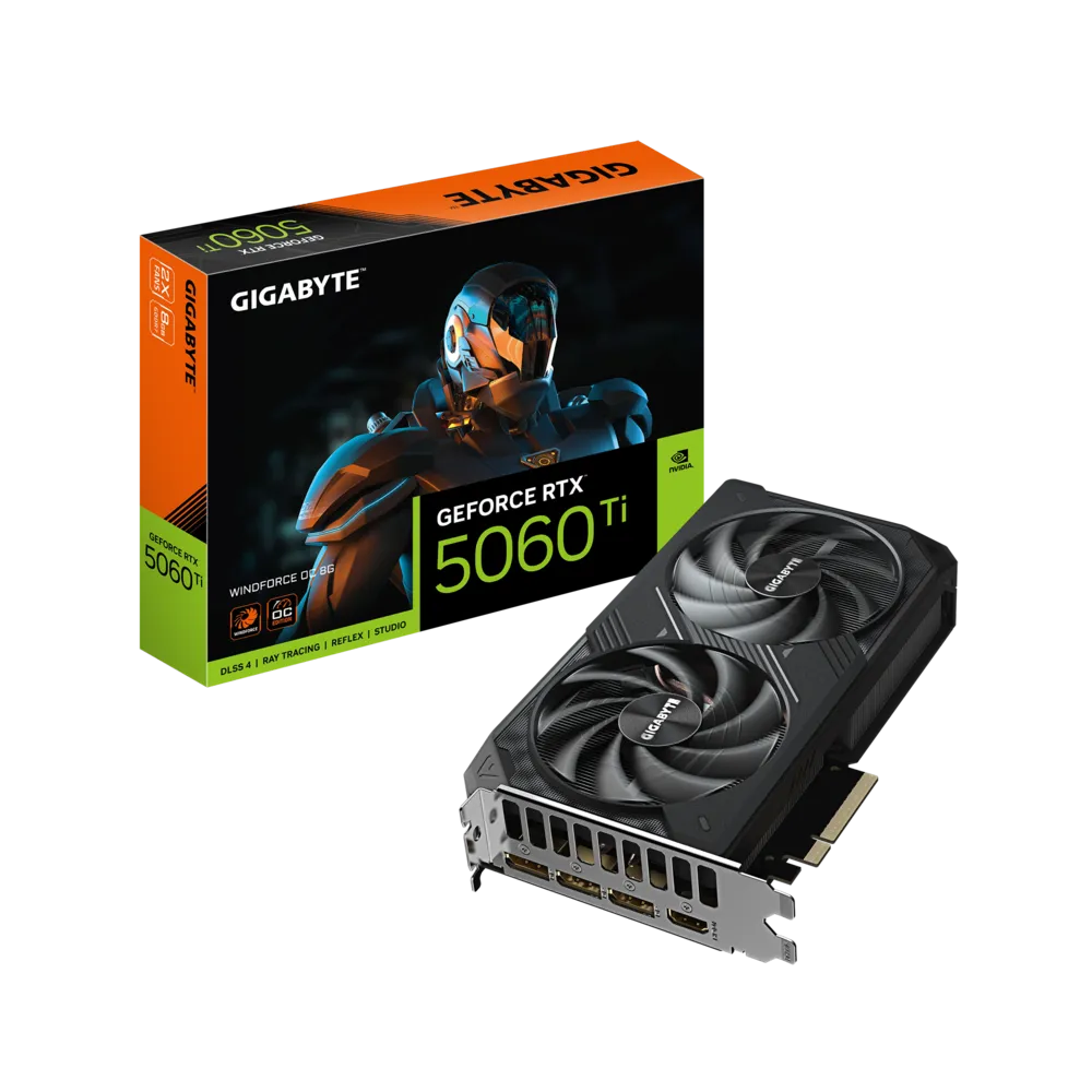 Gigabyte RTX 5060 Ti Windforce OC 8GB GDDR7 Graphics Card