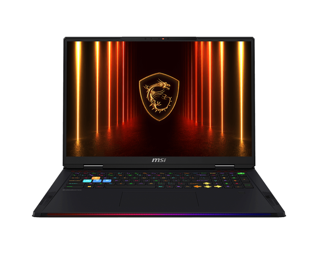 MSI Raider A18 HX A9WIG AMD Ryzen 9 9955HX3D Processor 64GB 2TB SSD NVIDIA GeForce RTX 5080 Laptop GPU, GDDR7 16GB 18" 16:10 UHD+ (3840x2400), MiniLED, 120Hz Windows11 Home Core Black 4 cell, 99.99Whr Titan Gaming Backpack 2 Year Warranty Term