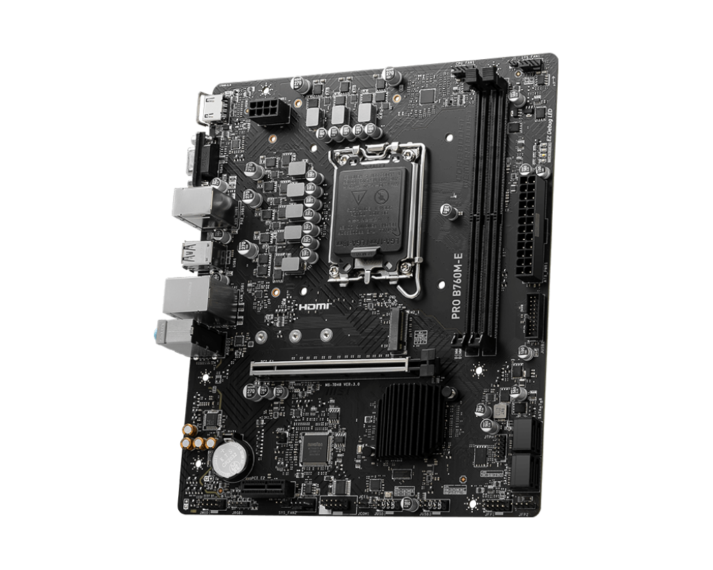 MSI PRO B760M-E MOTHERBOARD, MICRO-ATX