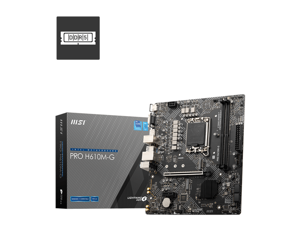 MSI PRO H610M-G WIFI DDR5 MOTHERBOARD