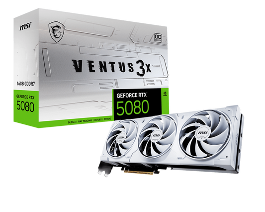MSI GeForce RTX 5080 16G VENTUS 3X OC WHITE Graphics Cards