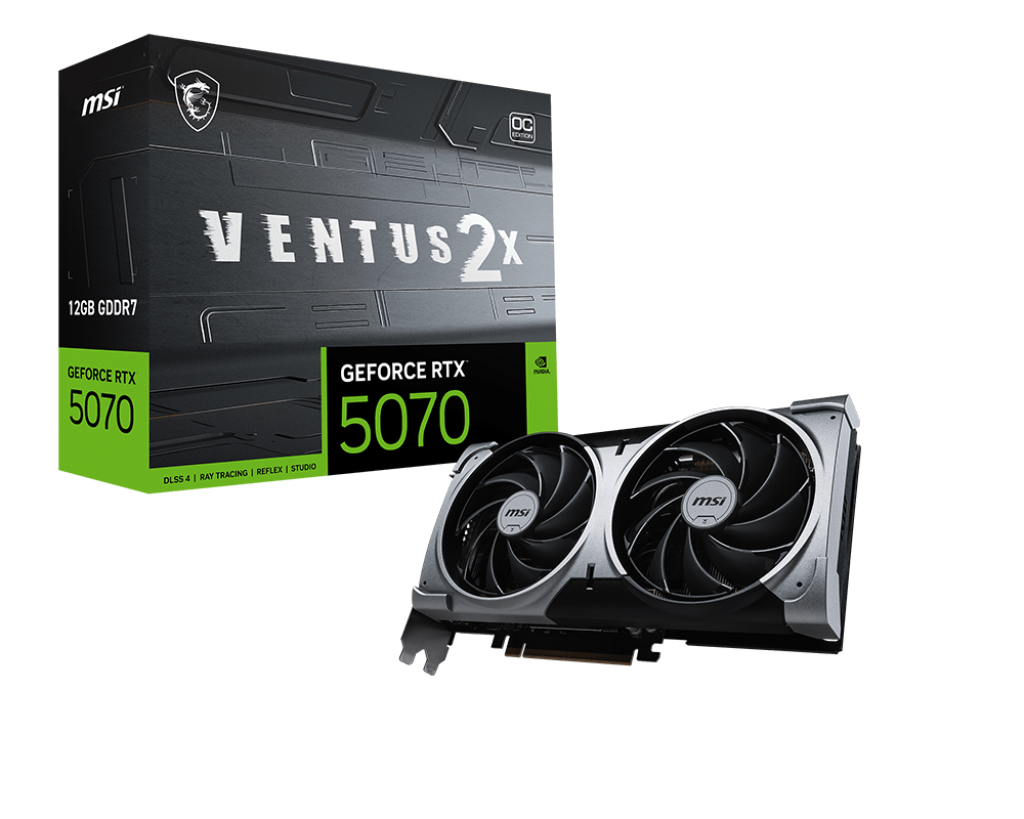 MSI RTX 5070 Ventus 2X OC White 12GB GDDR7 Graphics Card