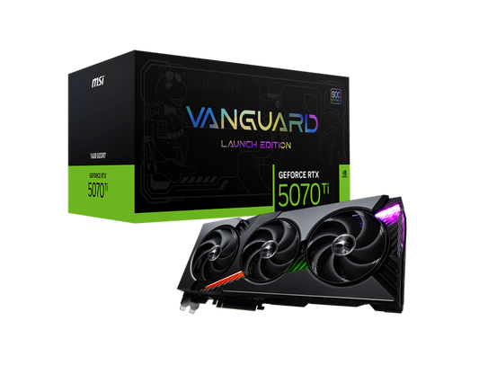 MSI RTX 5070 TI VANGUARD SOC LAUNCH EDITION 16GB GRAPHICS CARD