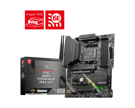 MSI MAG B550 TOMAHAWK MAX WIFI AMD AM4 MOTHERBOARD