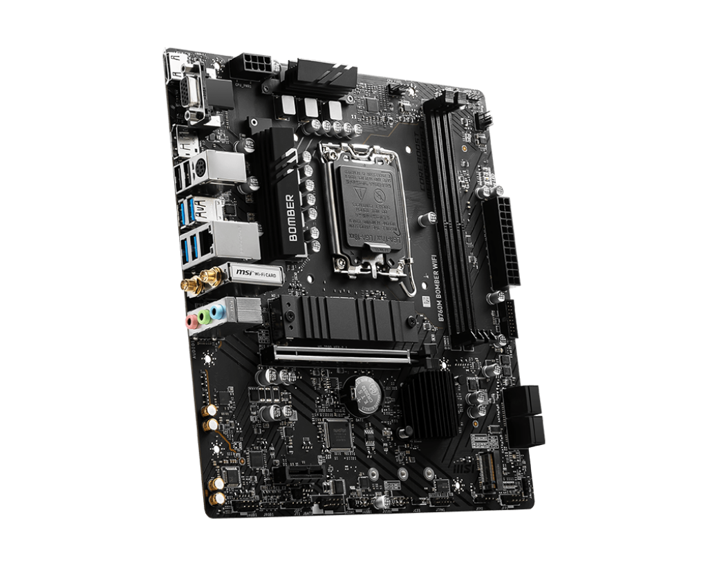 MSI B760M BOMBER WIFI INTEL LGA1700 DDR5 MOTHERBOARD