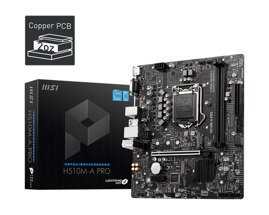 MSI H510M-A PRO MOTHERBOARD, MICRO-ATX