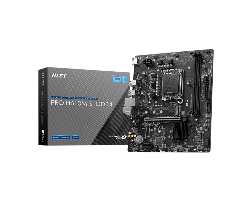 MSI PRO H610M-S DDR4 LGA1700 MICRO ATX MOTHERBOARD