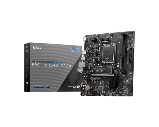 MSI PRO H610M-S DDR4 LGA1700 MICRO ATX MOTHERBOARD