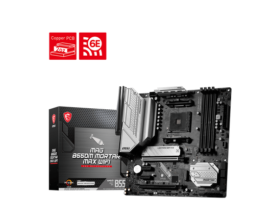 MSI MAG B550M MORTAR MAX WIFI AMD AM4 MOTHERBOARD
