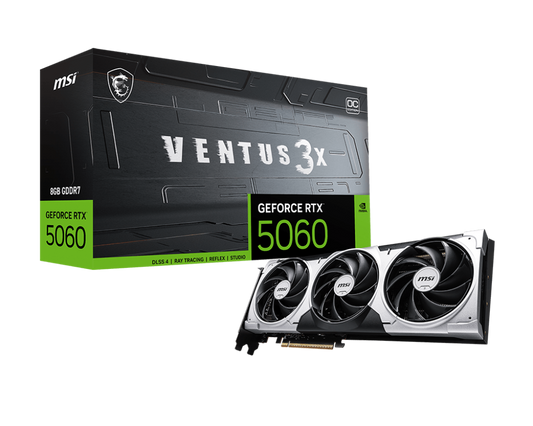 MSI GEFORCE RTX 5060 VENTUX 3X OC 8GB GRAPHIC CARD