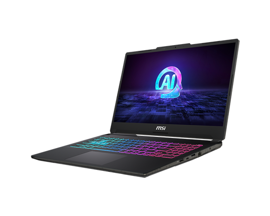 MSI CYBORG 15 AI A1VEK-096IN INTEL CORE ULTRA 7 1ST GEN GAMING LAPTOP (16GB, 512GB SSD, WINDOWS 11 HOME, 6GB GRAPHICS, 15.6 INCH 144 HZ FHD DISPLAY, NVIDIA GEFORCE RTX 4050, MS OFFICE 2021, TRANSLUCENT BLACK, 1.98 KG)