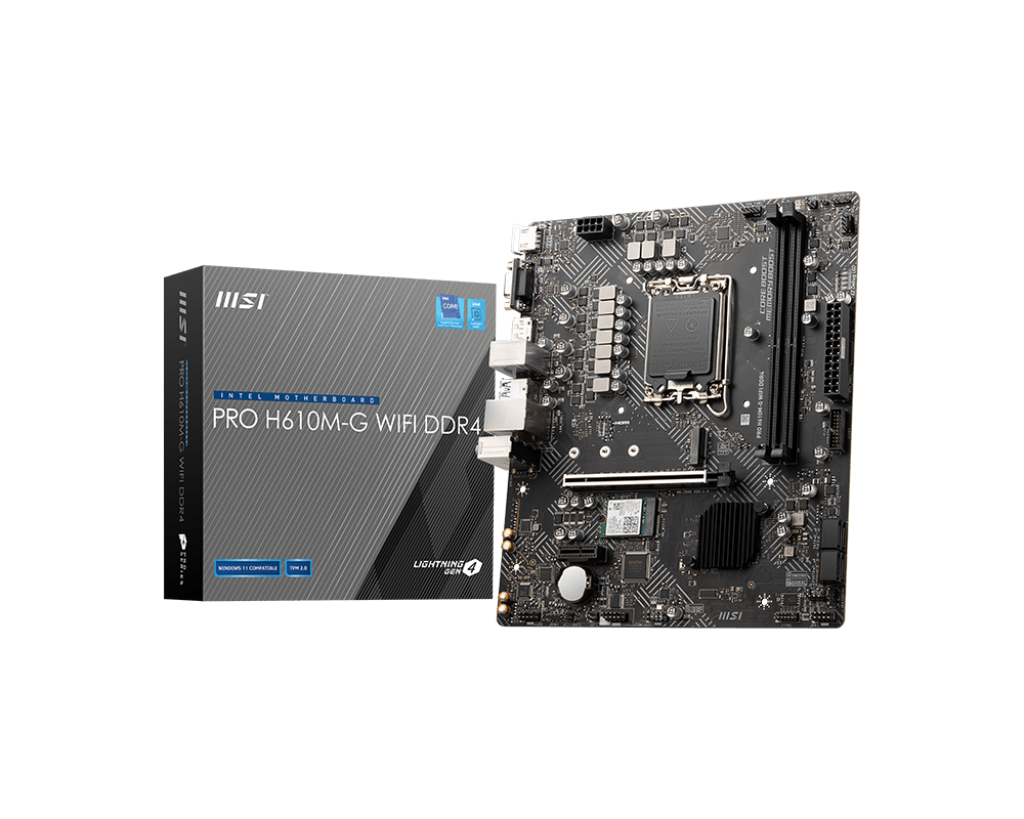 MSI PRO H610M-G WIFI DDR4 MOTHERBOARD