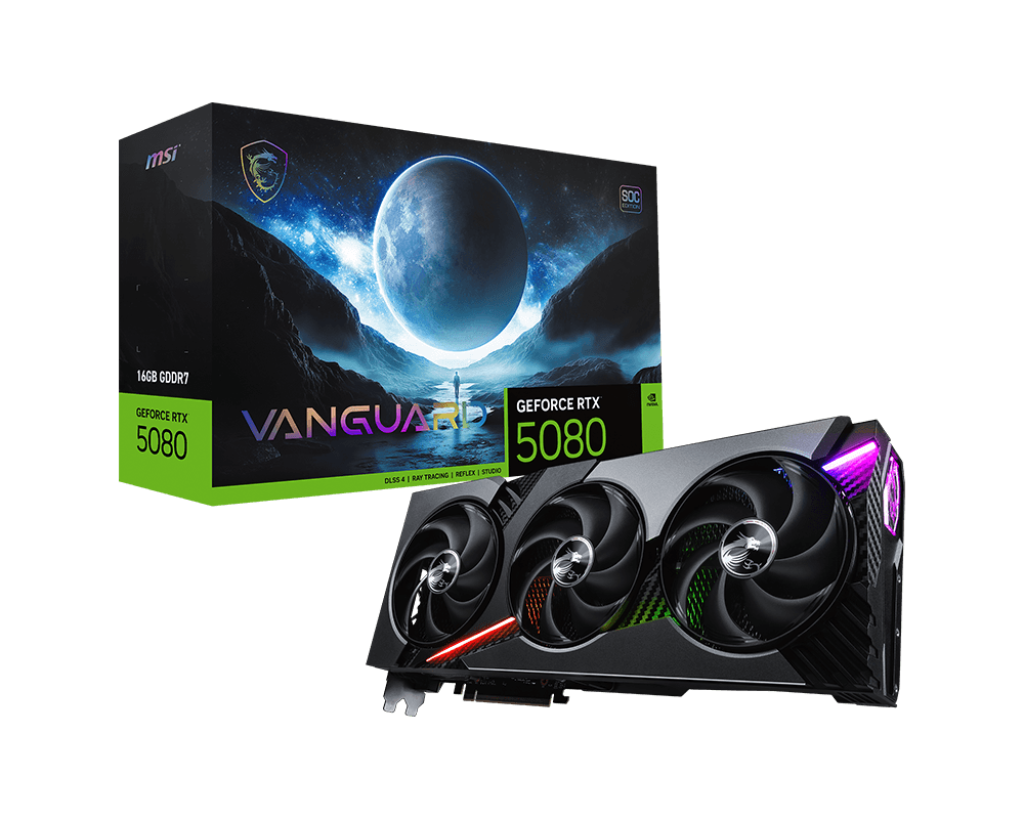 MSI RTX 5080 VANGUARD SOC 16GB GDDR7 GRAPHICS CARD