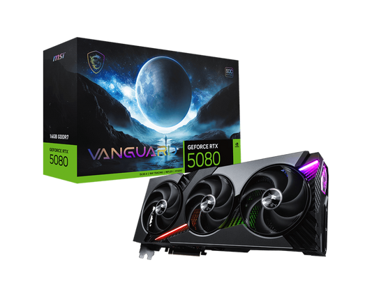 MSI RTX 5080 VANGUARD SOC 16GB GDDR7 GRAPHICS CARD