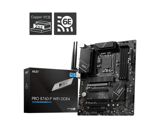 MSI PRO B760-P WIFI DDR4 MOTHERBOARD