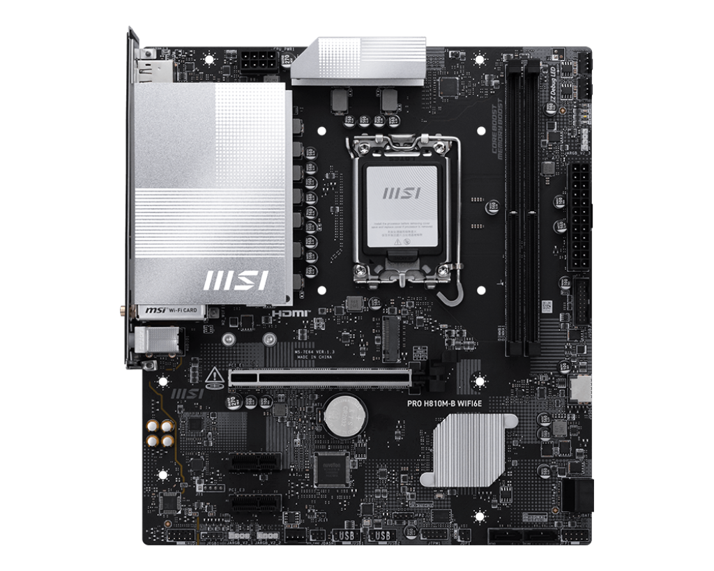 MSI PRO H810M-B WIFI6E DDR5 Intel LGA 1851 Motherboard