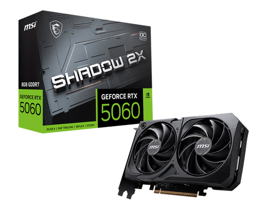 MSI GEFORCE RTX 5060 SHADOW 2X OC 8GB GRAPHIC CARD