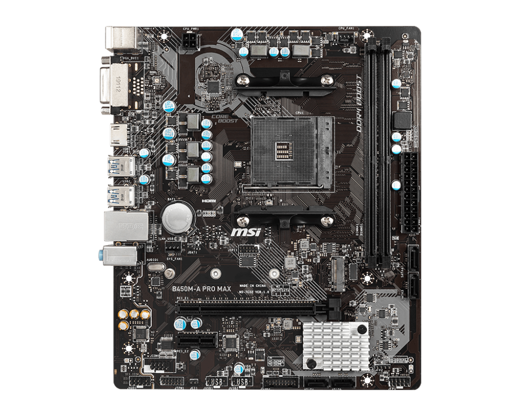 MSI B450M-A PRO MAX AMD AM4 MOTHERBOARD