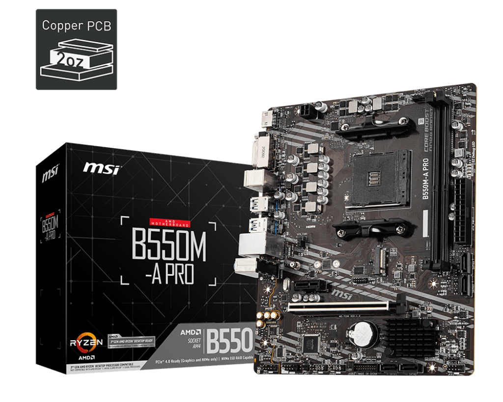 MSI B550M-A PRO MICRO ATX AMD AM4 MOTHERBOARD