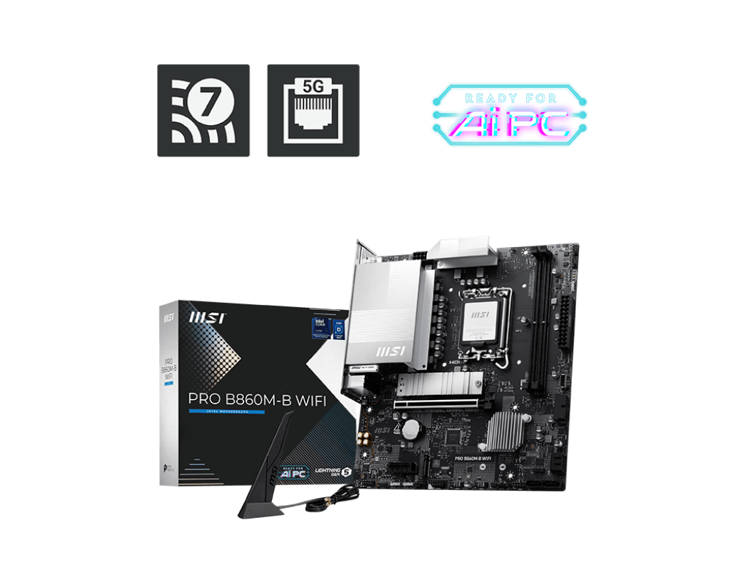 MSI PRO B860M-B WIFI DDR5 INTEL LGA 1851 Motherboard