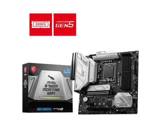 MSI MAG B760M MORTAR WIFI DDR5 LGA1700 MOTHERBOARD