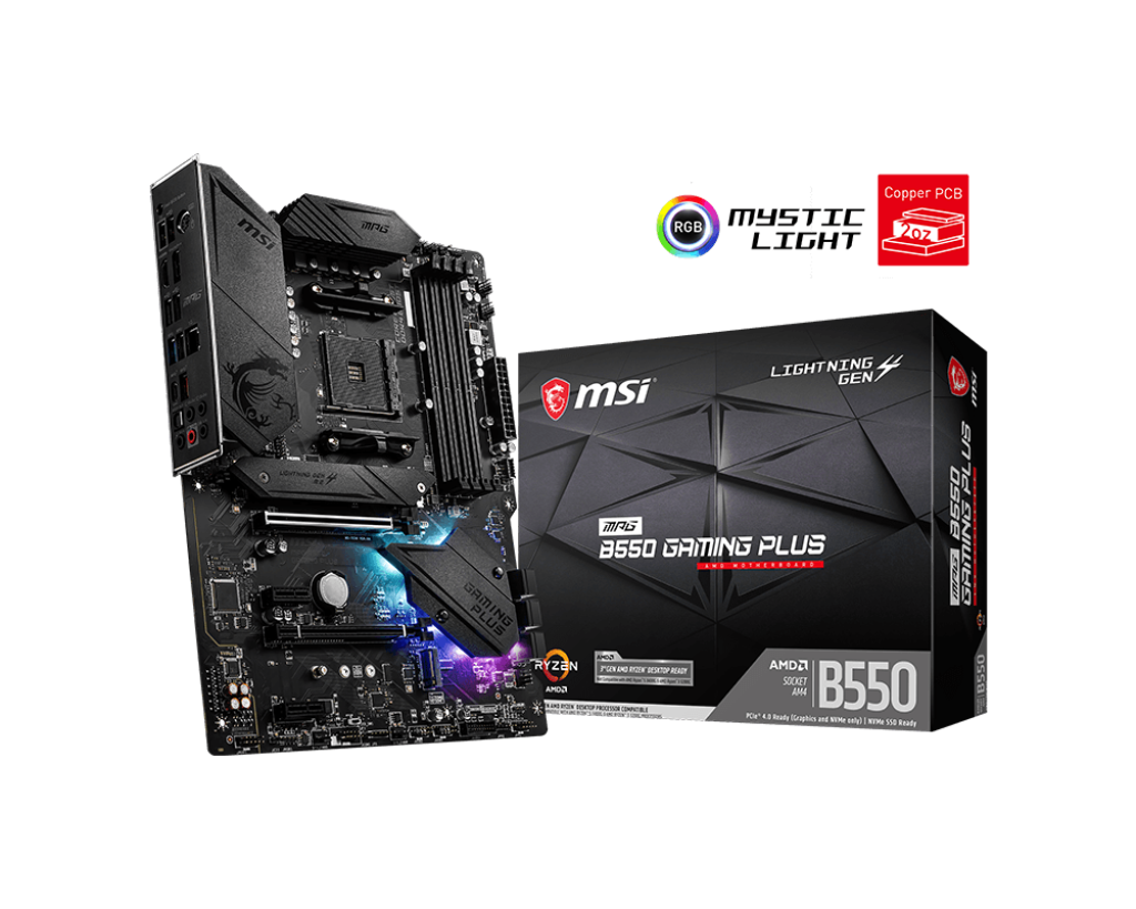 MSI MPG B550 GAMING PLUS AMD AM4 MOTHERBOARD