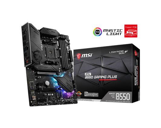 MSI MPG B550 GAMING PLUS AMD AM4 MOTHERBOARD