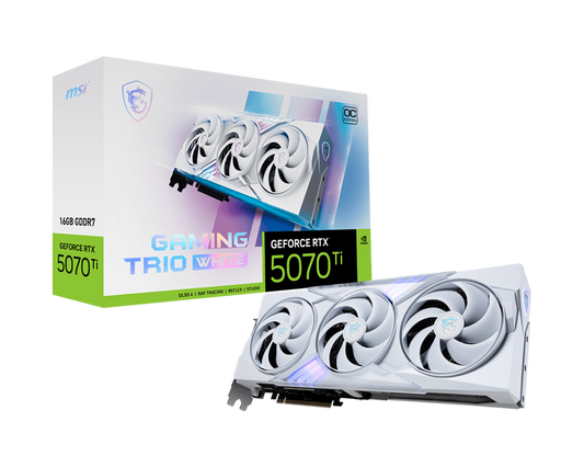MSI GeForce RTX 5070 Ti 16G GAMING TRIO OC WHITE Graphics Cards