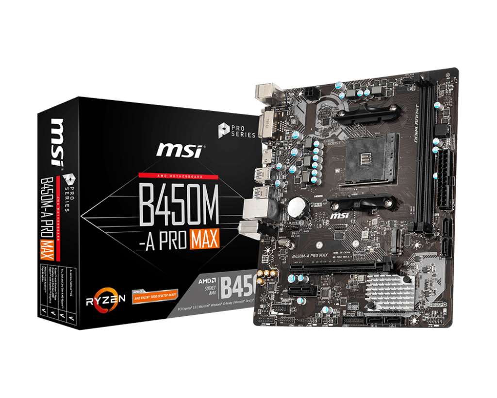 MSI B450M-A PRO MAX AMD AM4 MOTHERBOARD
