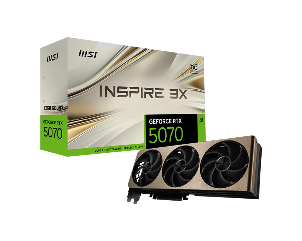 MSI RTX 5070 INSPIRE 3X 12GB GDDR7 GRAPHICS CARD (G5070-12)