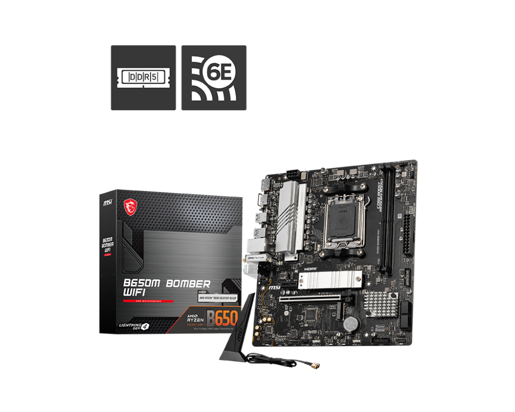 MSI B650M BOMBER WIFI ATX DDR5 AMD MOTHERBOARD