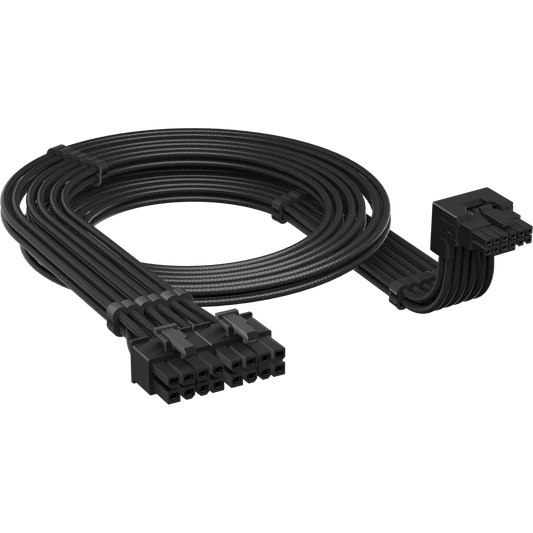 CORSAIR RIGHT ANGLED EMBOSSED 12VHPWR CABLE, TYPE-4, 650MM, BLACK, STYLE A