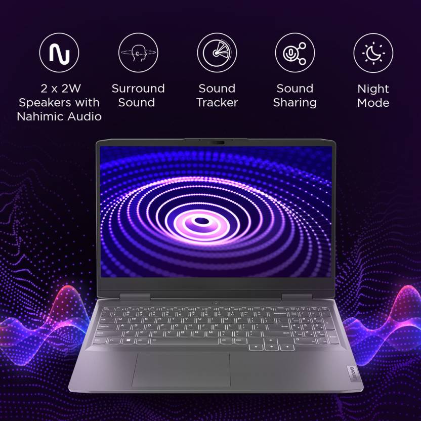 LENOVO LOQ AI POWERED AMD RYZEN 7 OCTA CORE 7840HS - (16 GB/512 GB SSD/WINDOWS 11 HOME/8 GB GRAPHICS/NVIDIA GEFORCE RTX 4060) LAQ 15APH8D2 GAMING LAPTOP (15.6 INCH, STORM GREY, 2.4 KG, WITH MS OFFICE)